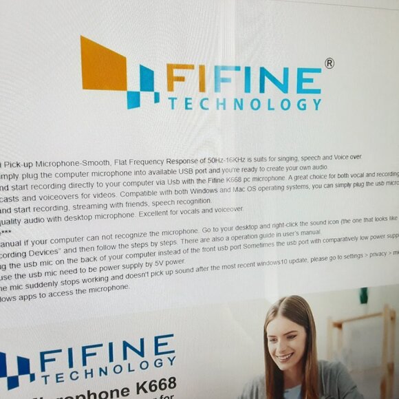 FIFINE USB Microphone - Picture 7 of 7